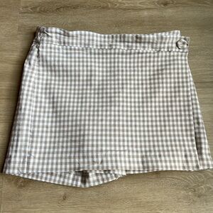 iltm I Love Tyler Madison Brown Tan Gingham Skort Size M Light Academia Preppy